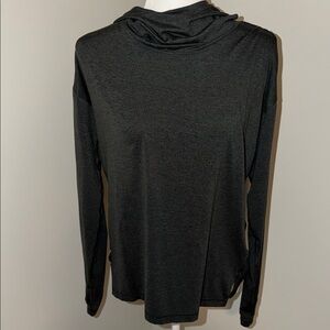 Athleta Uptempo II Hooded Sweatshirt Hoodie Medium Charcoal